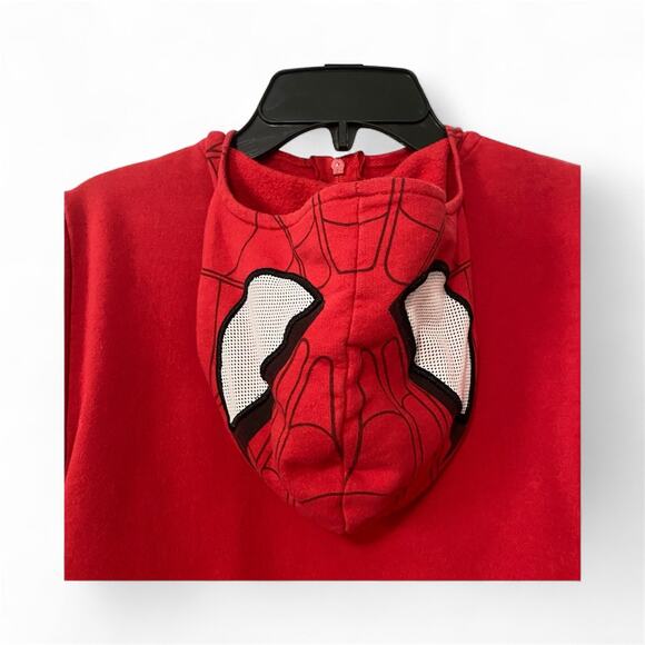 Marvel Spider-Man Far From Home Boys Long Sleeve Zip Hoodie with Mask SZ Small - Picture 4 of 7